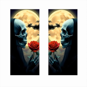 Set 2 stickere decorative pentru stalpii usilor, print autoadeziv de inalta rezolutie, dimensine 2 buc x 50 x 22 cm , cod: AVX-SSU-08 - Img 2