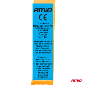 Set 2 x Chingi de asigurare marfa cu retractare automata, 200kg, dimensiune 18mm x 2m, model S-TYPE, AVX-AM03323 - Img 6