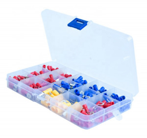 Set 280 de conectori de sertizare izolati, 15 tipuri, in carcasa de plastic - Img 4