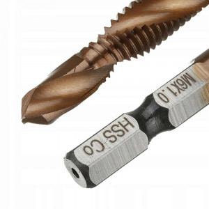 Set Profesional cu 6 piese, gaurire + filet, M3 - M10, extra duritate (Cobalt) - Img 2