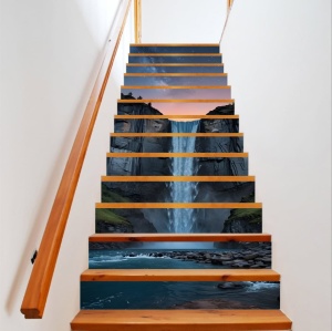 Sticker decorativ pentru scari interioare, print autoadeziv de inalta rezolutie, dimensine 200 x 124 cm, cod: AVX-STAIRS-16 - Img 1