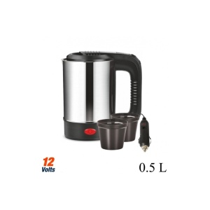 Termos electric, fierbator auto cu 2 cani, alimentare 12V, putere 250W, volum 500ml - Img 2