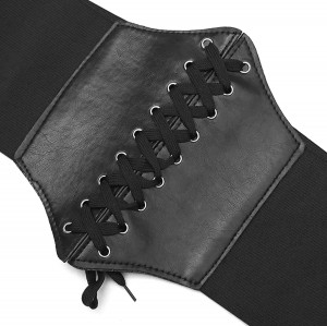 Curea Neagra de tip "corset" cu siret, pentru modelare talie, marime S - Img 5