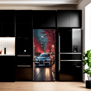 Folie imprimata color pentru decor Frigider, dimensiune 200 x 90cm, model: AVX-FR08 - Img 1