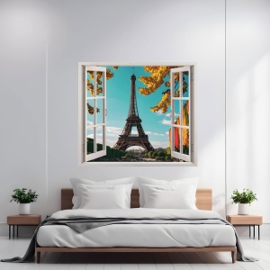 Folie imprimata color pentru decor perete locuinta, dimensiune 125 x 110cm, model: VIEW TO HAVEN 25 - Img 1