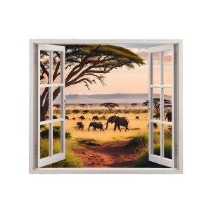 Folie imprimata color pentru decor perete locuinta, dimensiune 125 x 110cm, model: VIEW TO HAVEN 08 - Img 2