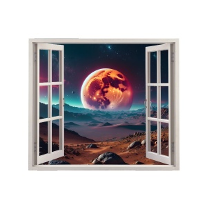 Folie imprimata color pentru decor perete locuinta, dimensiune 125 x 110cm, model: VIEW TO HAVEN 33 - Img 2