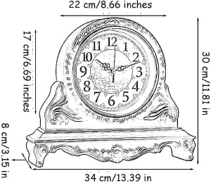Ceas de birou Model 6824 Alb - Img 5