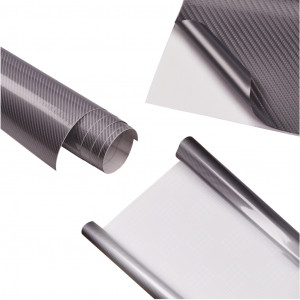 Folie colantare auto Carbon 5D Lacuit Argintiu (3,0m x 1,52m) - Img 3