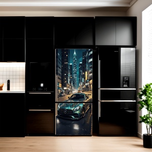 Folie imprimata color pentru decor Frigider, dimensiune 200 x 90cm, model: AVX-FR09 - Img 1