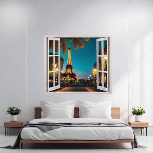 Folie imprimata color pentru decor perete locuinta, dimensiune 125 x 110cm, model: VIEW TO HAVEN 26 - Img 1