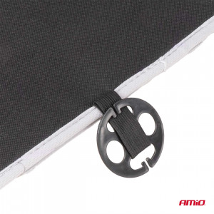 Husa scaun auto cu bile de masaj si suport lombar, dimensiuni 110 x 46 cm, culoare Gri - Img 5