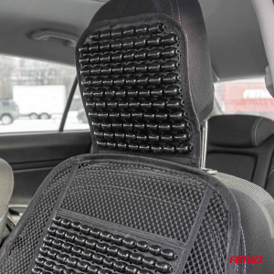 Husa scaun auto cu bile de masaj, suport lombar si tetiera, dimensiuni 125 x 52 cm, culoare Neagra - Img 3