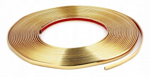 Rola Ornament autoadeziv, 12mm x 15m, culoare Crom GOLD