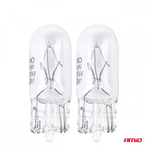 Set 2 becuri cu halogen, soclu T10, W5W, W2.1x9.5d, alimentare 12V - Img 2