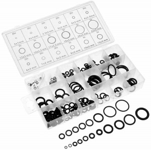 Set 225 de garnituri din cauciuc "O-Ring" rezistente la ulei, 18 tipuri/dimensiuni - Img 1