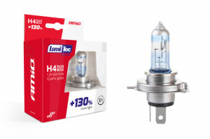 Set becuri cu halogen H4 12V 60 / 55W LumiTec LIMITED + 130% DUO BOX - Img 1