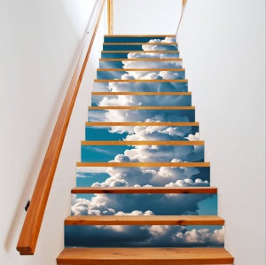 Sticker decorativ pentru scari interioare, print autoadeziv de inalta rezolutie, dimensine 200 x 124 cm, cod: AVX-STAIRS-08 - Img 1