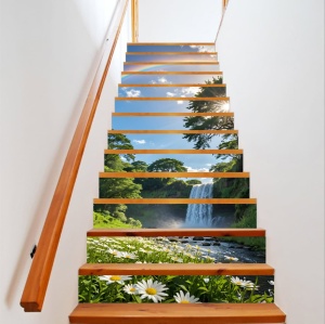 Sticker decorativ pentru scari interioare, print autoadeziv de inalta rezolutie, dimensine 200 x 124 cm, cod: AVX-STAIRS-18 - Img 1