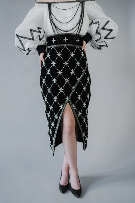 Handmade velvet skirt - Scarlet