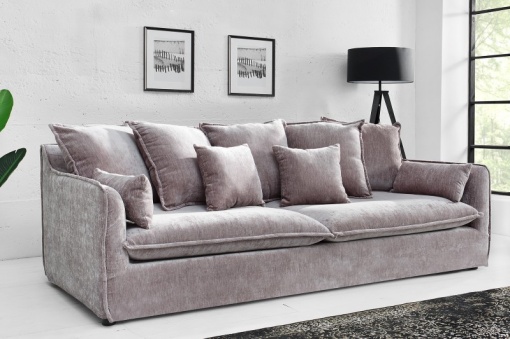 CANAPEA 3 LOCURI, DIN CATIFEA TAUPE, HEAVEN, COD 38570, DESIGN MODERN