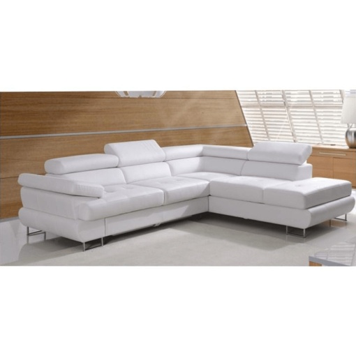 COLTAR BUTON P, MODEL DREAPTA, ALB, DIN PIELE ECOLOGICA, COMPLET TAPITAT, DE COLT, STIL MODERN, TK