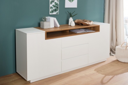 COMODA MODERNA ALB MAT/NATURALA EMPIRE 37531