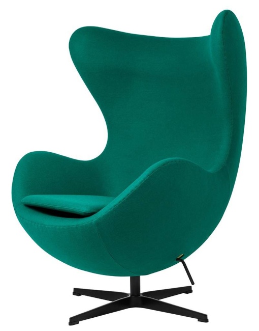 FOTOLIU CONFORTABIL EGG CLASSIC, VERDE SMARALD 41/NEGRU, DIN CASMIR SI METAL, STIL MODERN B2