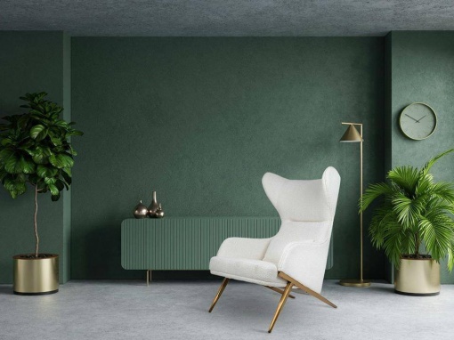 FOTOLIU CONFORTABIL HAMPTON TEDDY, ALB/AURIU, TAPITAT IN TEXTIL PLUSAT, STIL MODERN B2