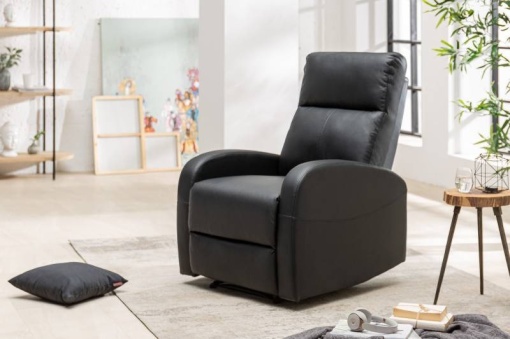 FOTOLIU DE RELAXARE, HOLLYWOOD II, IMITATIE PIELE, NEGRU, COD 40789