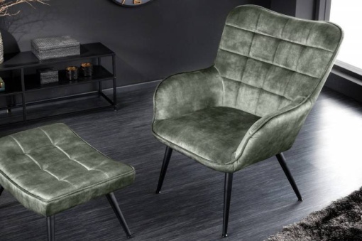 FOTOLIU DE RELAXARE, SCANDINAVIA, CATIFEA VERDE INCHIS, COD 41827