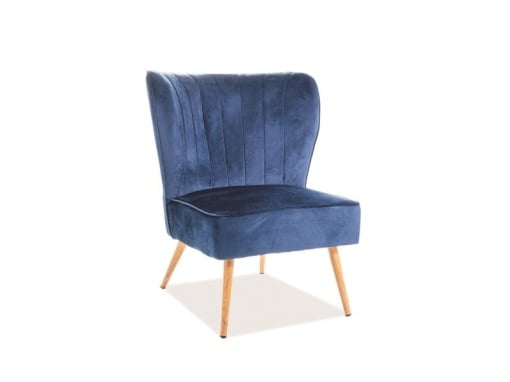 FOTOLIU MODERN LEGNO ALBASTRU NAVY TAP. 91/STEJAR TAPITAT IN CATIFEA SIGNAL