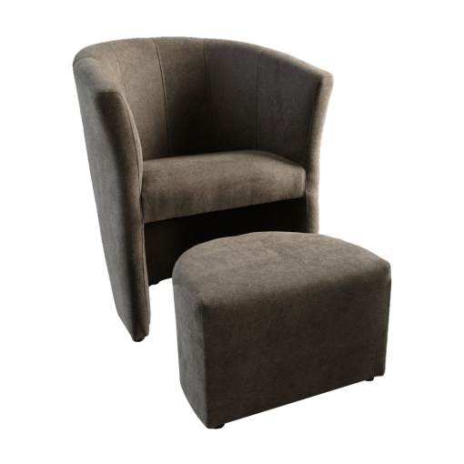 FOTOLIU ROSE, DE CLUB CU TABURET, MARO, DIN TEXTIL, STIL MODERN, TK