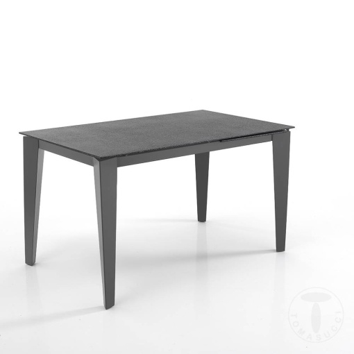 MASA EXTENSIBILA ELEGANTA 130/180CM, ALF STONE, COD 3869, STIL MODERN, REALIZATA DIN METAL SI STICLA