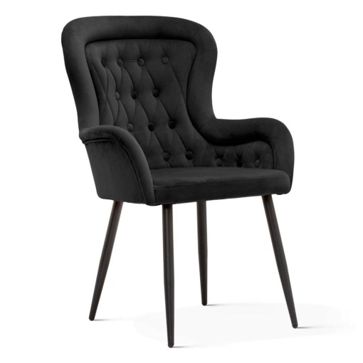 SCAUN DINING PARIS, NEGRU, STIL CLASIC, ATR