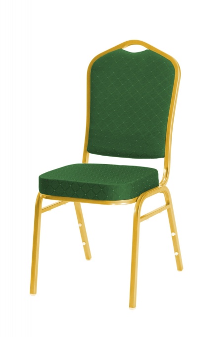 SCAUN PENTRU SALA EVENIMENTE/CONFERINTA RZYM VERDE/AURIU DESIGN CLASIC