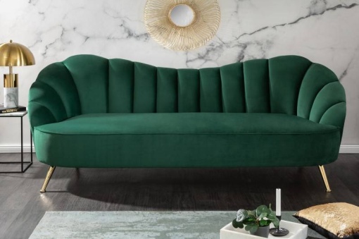 CANAPEA ARIELLE, 220CM, COD 40749, CATIFEA VERDE, DESIGN RETRO