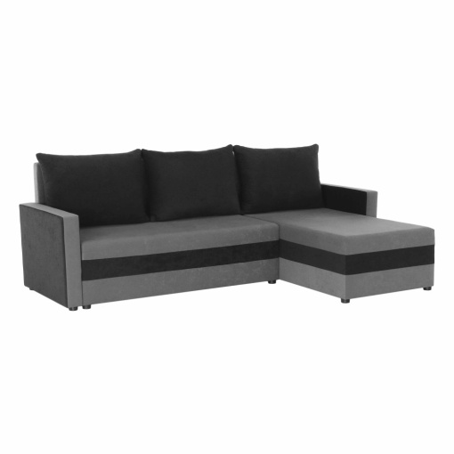 COLTAR REVERSIBIL PAULITA, GRI/NEGRU, DIN TEXTIL ALOVA, EXTENSIBIL, STIL MODERN, TK