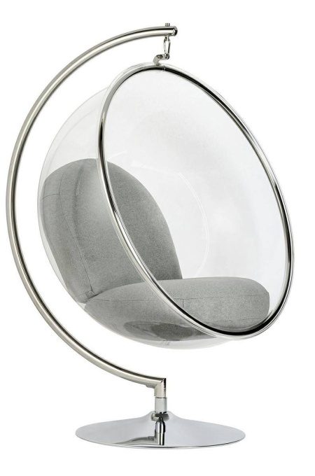 FOTOLIU EXCLUSIVIST BUBBLE STAND, GRI DESCHIS/TRANSPARENT/CROM, DIN ACRIL SI CASMIR, STIL MODERN, B2
