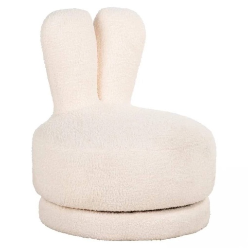 FOTOLIU PIVOTANT PENTRU COPII BUNNY, ALB, TAPITERIE DIN TEXTIL PLUSAT, STIL MODERN, RICHMOND INTERIORS