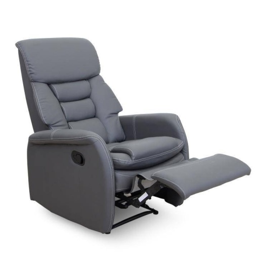FOTOLIU RELAXANT KOMFY, GRI, REGLABIL, DIN PIELE ECOLOGICA, STIL MODERN, TK