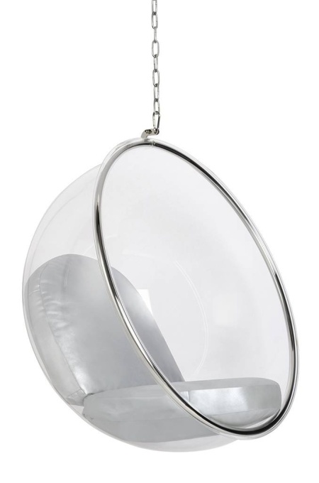 FOTOLIU SUSPENDAT BUBBLE, ARGINTIU/TRANSPARENT/CROM, DIN ACRIL SI PIELE ECOLOGICA, STIL MODERN, B2