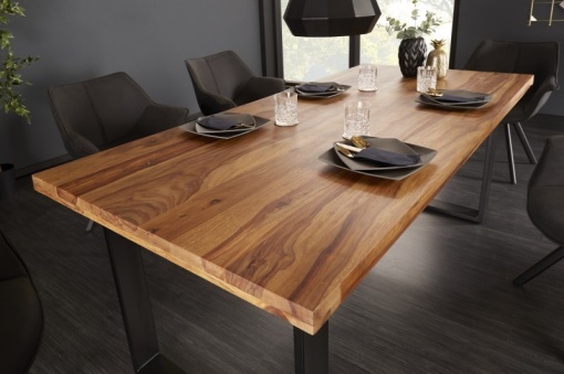 MASA LIVING 140CM, IRON CRAFT, DIN LEMN MASIV, COD 39868, STIL MODERN