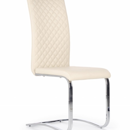 SCAUN DESIGN MODERN K293 CREM/CROM HALMAR