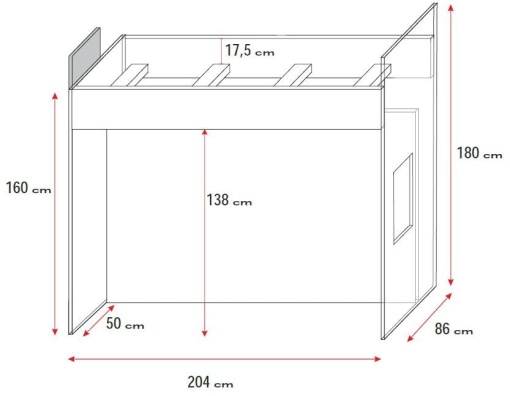 SISTEM MODULAR PENTRU CAMERA COPII ALB/ROZ RAJ4 KM DESIGN MODERN