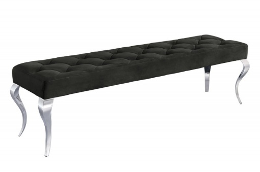 BANCHETA BAROCK 39160 ARGINTIU/NEGRU DESIGN MODERN
