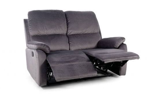 CANAPEA CONFORTABILA SPENCER 2, GRI 14, TAPITERIE DIN CATIFEA, CU FUNCTIE DE RABATARE, STIL MODERN, SIGNAL