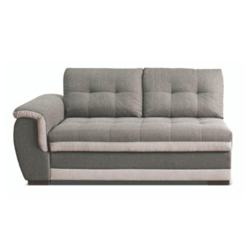 COLTAR CU 2 LOCURI CU SPATIU DE DEPOZITARE RUBA 2POJ+LB, GRI INCHIS SI CREM, DIN TEXTIL INARI, STANGA, STIL MODERN, TK