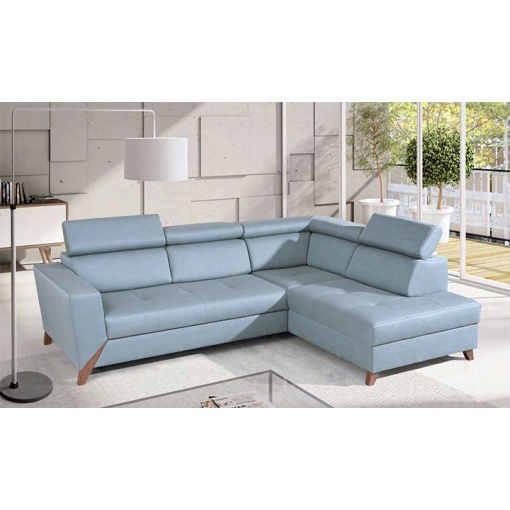 COLTAR KONKORD, MODEL DREAPTA, MENTOL/NUC, DIN TEXTIL, EXTENSIBIL, SPATIU DEPOZITARE, STIL MODERN, TK