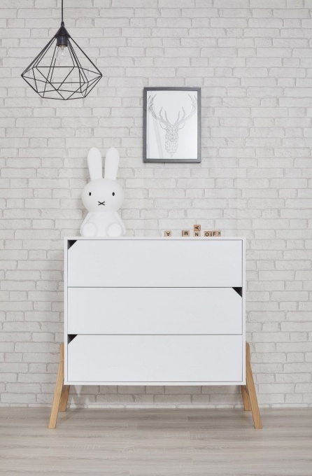 COMODA CU 3 SERTARE PENTRU CAMERA BEBELUS LOTTA ALBA DESIGN SCANDINAV BA